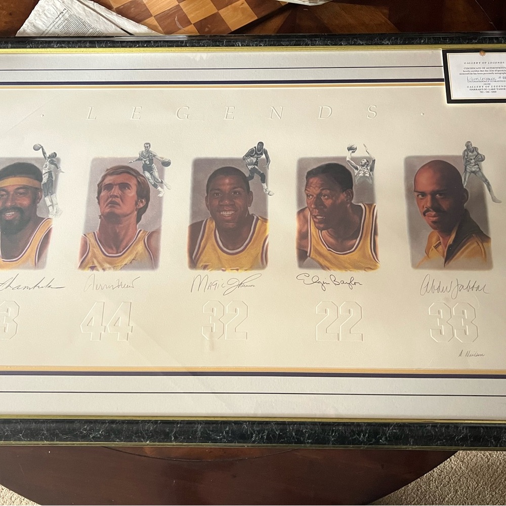 Laker Legends Basketball Framed Art Print 
Magic Johnson
